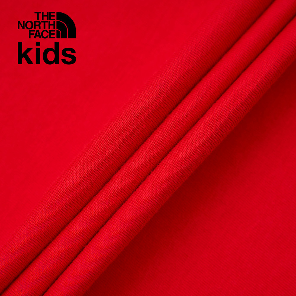 【新年款】The North Face北面兒童紅色純棉長袖上衣｜8CFY682
