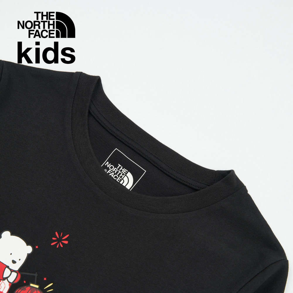 【限時搶購】兒童黑色可愛小熊與小蛇圖案長袖上衣｜8CFYJK3