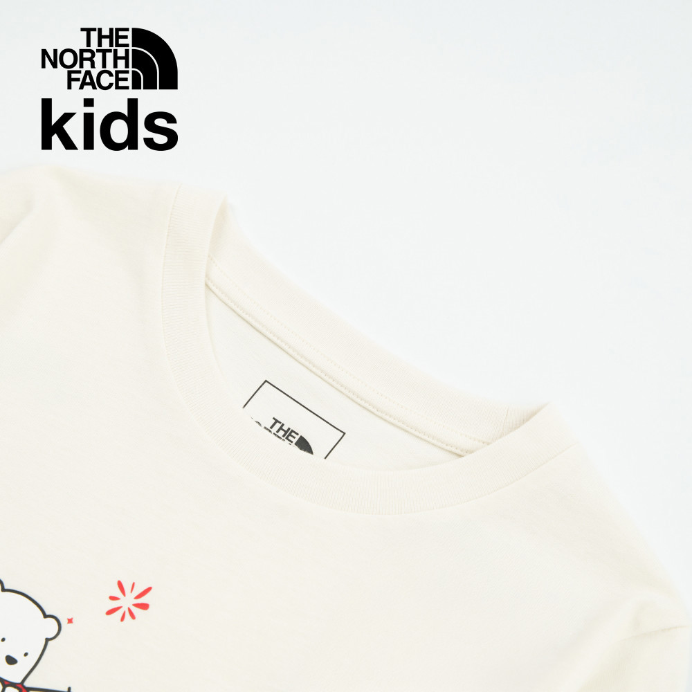 【限時搶購】兒童米白色可愛小熊與小蛇圖案長袖上衣｜8CFYQLI