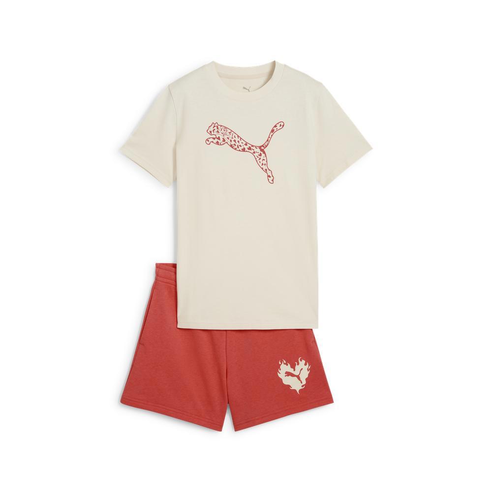 PUMA 基本系列短袖短褲套裝 女童