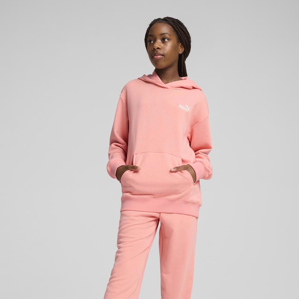 PUMA 基本系列長厚連帽T恤+長褲套裝 女童