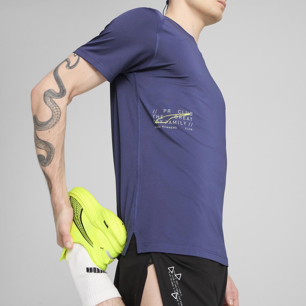 PUMA 跑步系列圖樣Mesh短袖T恤 男性