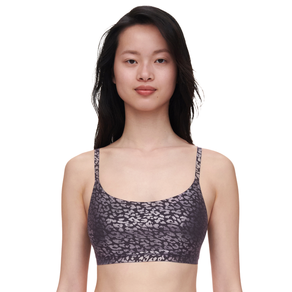 【Chantelle Lab】透氣涼感U領無痕內衣>XS-XXL>晶鑽豹紋(11DQ2_A60)【Soft Stretch】