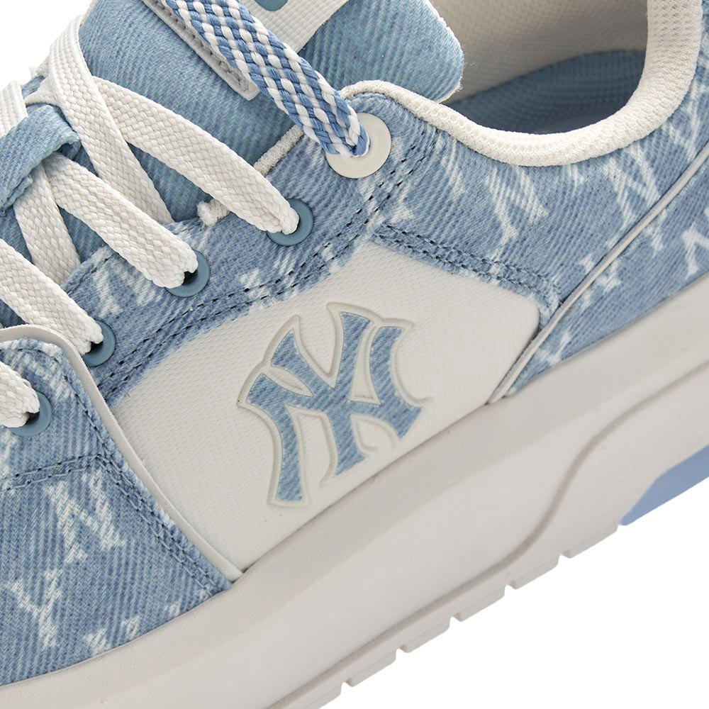 MLB  牛仔丹寧Monogram老爹鞋 學長鞋 Chunky Liner系列 紐約洋基隊(3ASXS015N-50BLS)