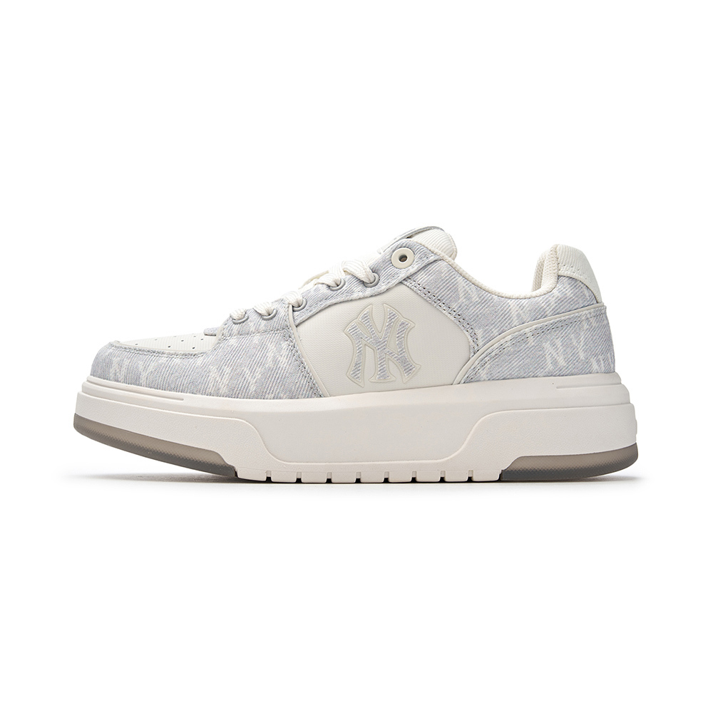 MLB  牛仔丹寧Monogram老爹鞋 學長鞋 Chunky Liner系列 紐約洋基隊(3ASXS015N-50GRS)