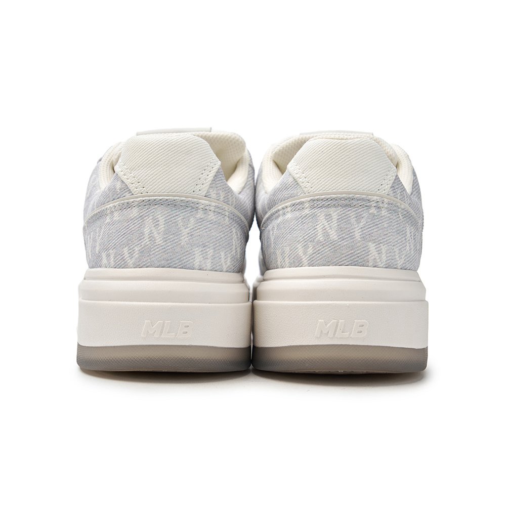 MLB  牛仔丹寧Monogram老爹鞋 學長鞋 Chunky Liner系列 紐約洋基隊(3ASXS015N-50GRS)