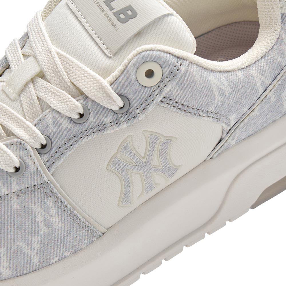 MLB  牛仔丹寧Monogram老爹鞋 學長鞋 Chunky Liner系列 紐約洋基隊(3ASXS015N-50GRS)