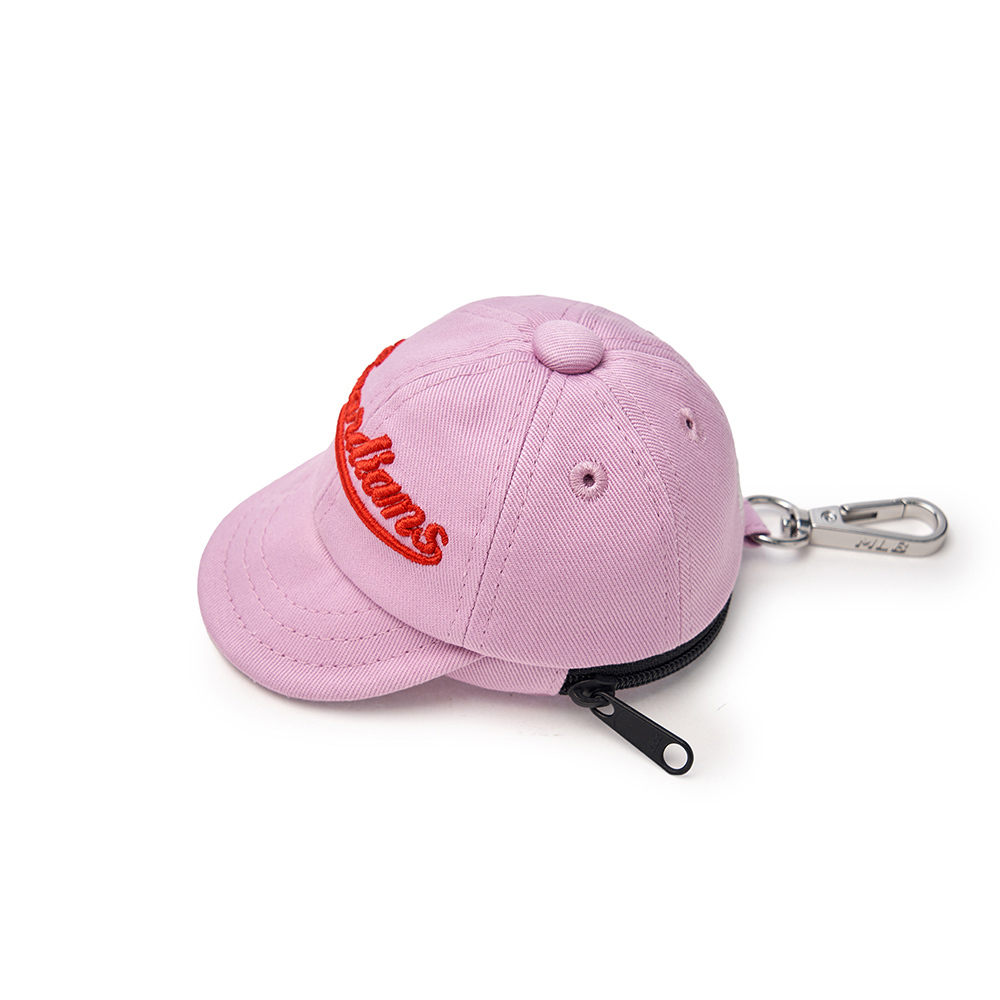 MLB 棒球帽造型耳機包 鑰匙圈 克里夫蘭守護者隊 (3APOV015N-45PPL)