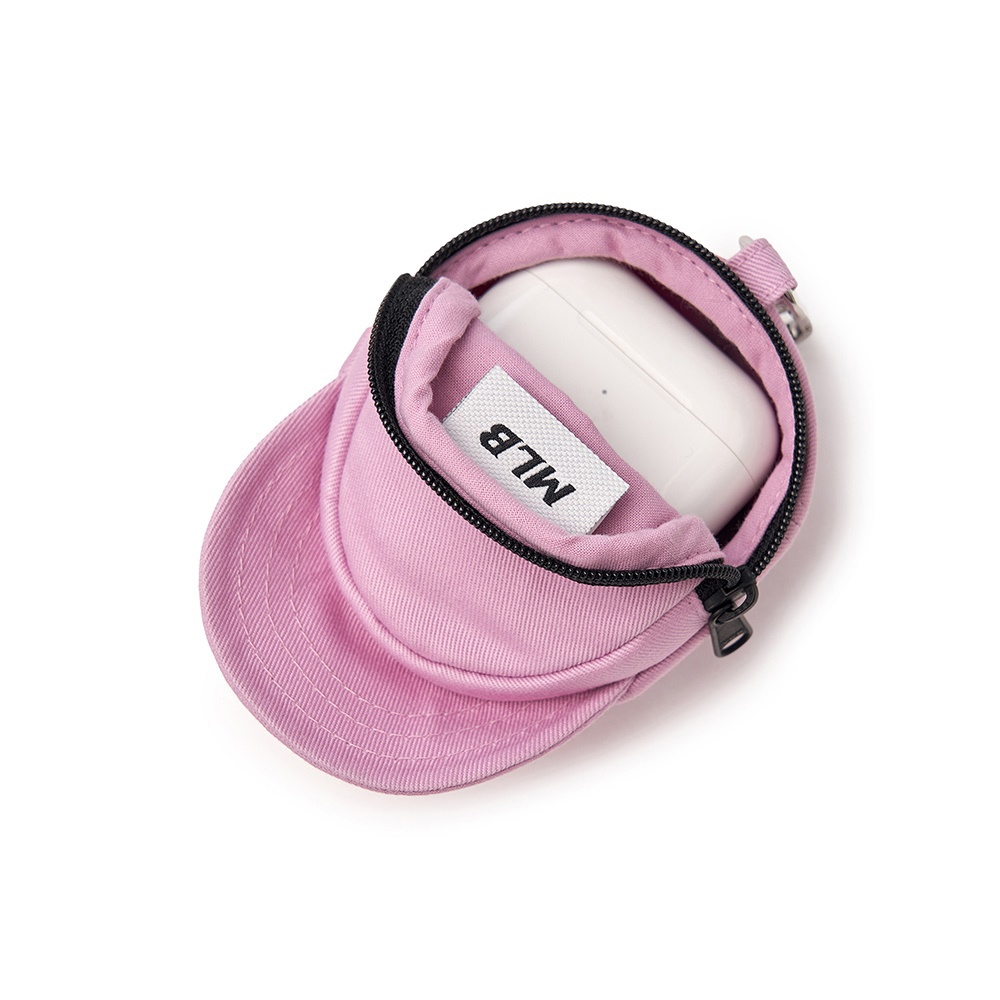 MLB 棒球帽造型耳機包 鑰匙圈 克里夫蘭守護者隊 (3APOV015N-45PPL)