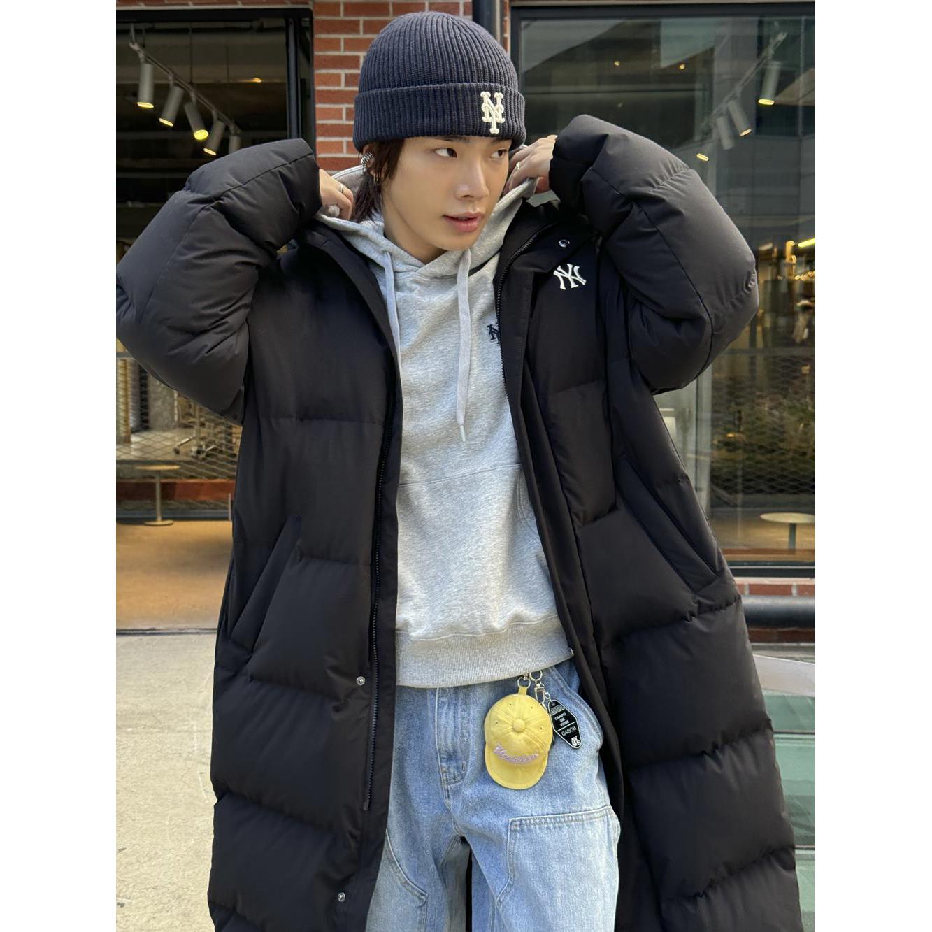 MLB 棒球帽造型耳機包 鑰匙圈 紐約洋基隊 (3APOV015N-50YEL)