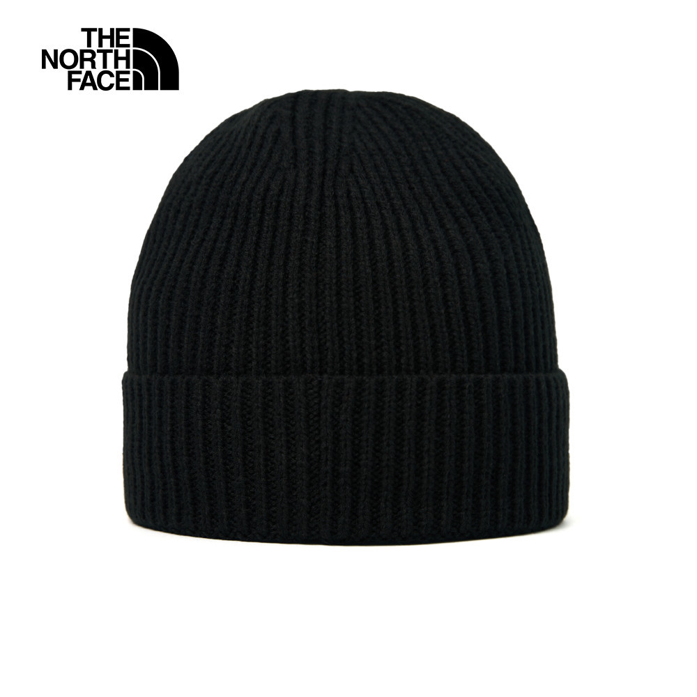 【10/27 00點限時搶購】The North Face北面男女款黑色LOGO布標毛帽｜3FJXGF6