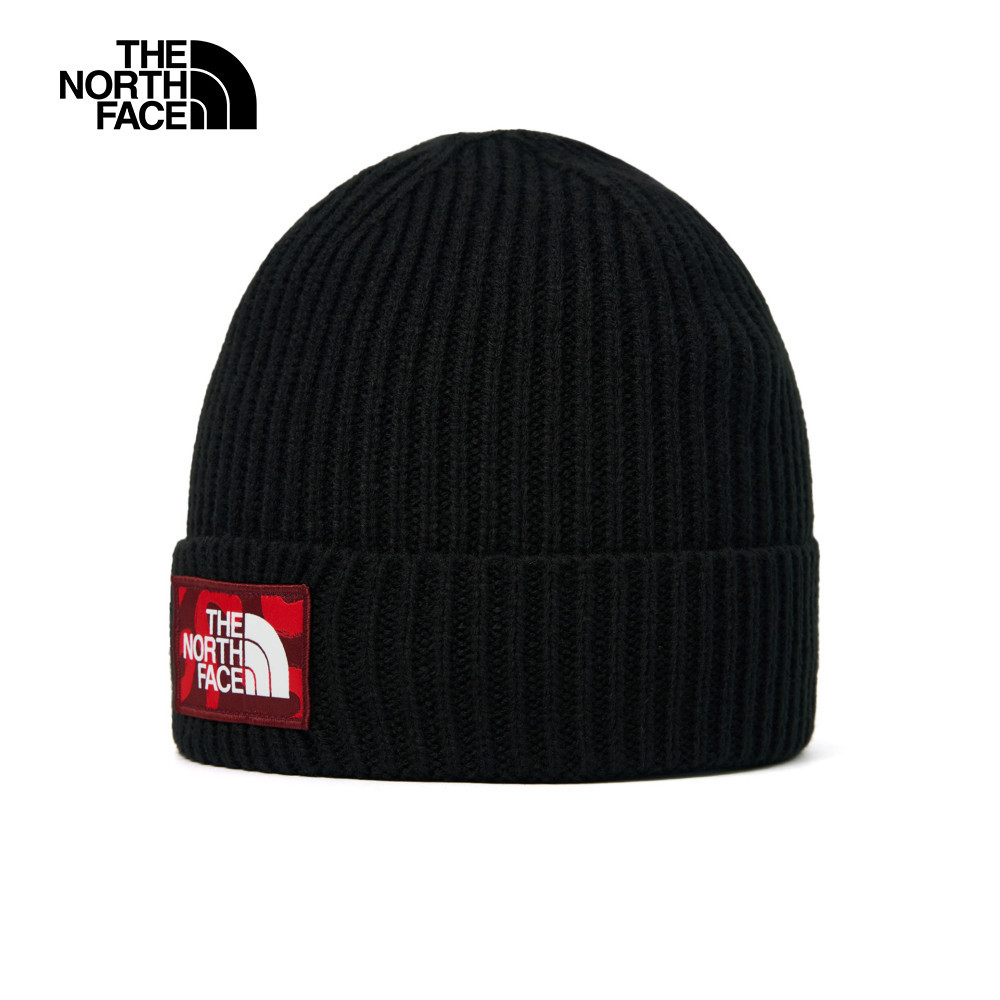 【10/27 00點限時搶購】The North Face北面男女款黑色LOGO布標毛帽｜3FJXGF6