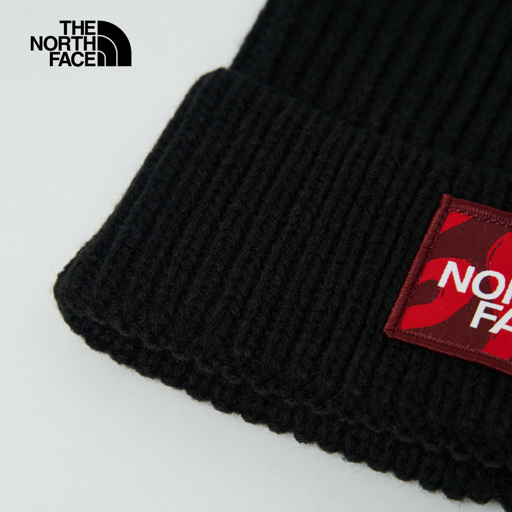 【10/27 00點限時搶購】The North Face北面男女款黑色LOGO布標毛帽｜3FJXGF6