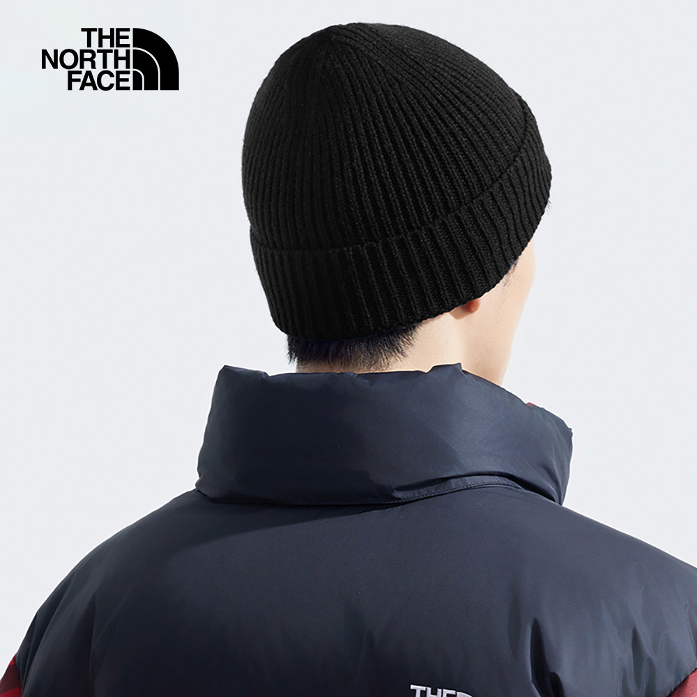 【10/27 00點限時搶購】The North Face北面男女款黑色LOGO布標毛帽｜3FJXGF6