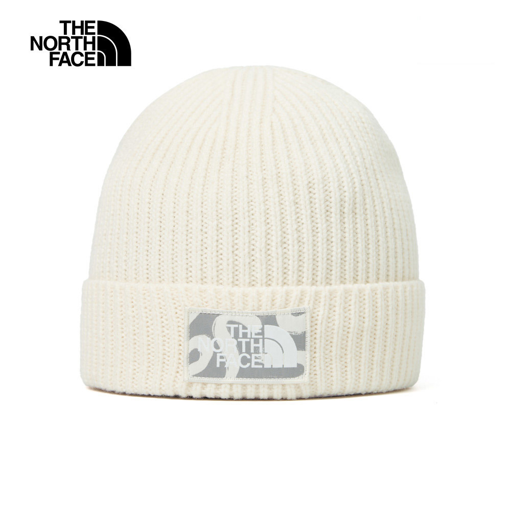 【10/26 12點限時搶購】The North Face北面男女款米色LOGO布標毛帽｜3FJXGG