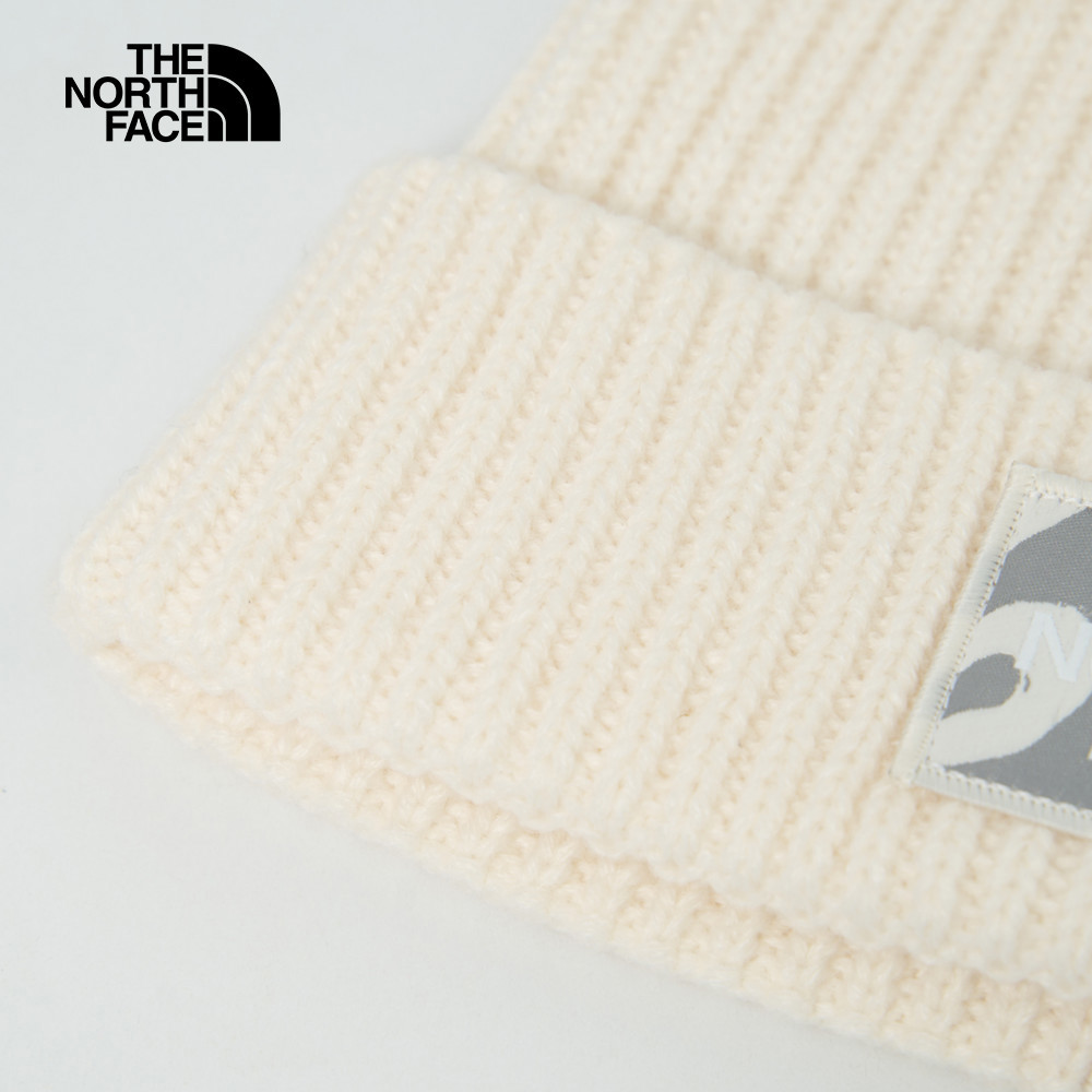 【10/26 12點限時搶購】The North Face北面男女款米色LOGO布標毛帽｜3FJXGG5