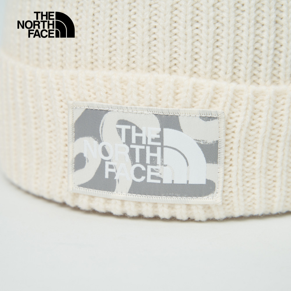 【10/26 12點限時搶購】The North Face北面男女款米色LOGO布標毛帽｜3FJXGG5