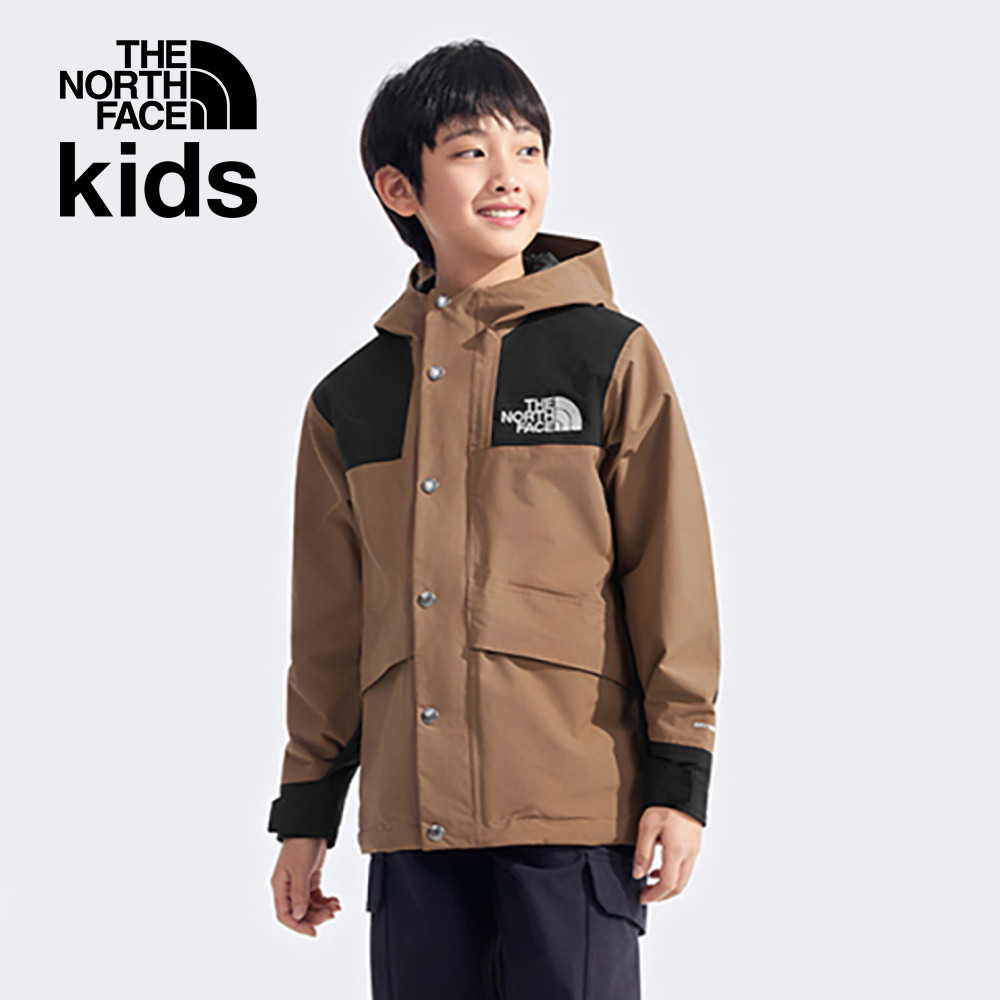 【經典1986】兒童棕色DryVent防水透氣連帽衝鋒衣｜8C7M6IH