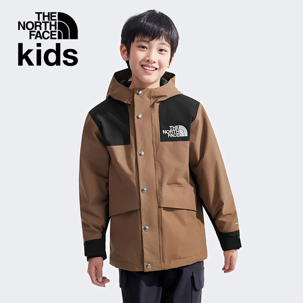【經典1986】兒童棕色DryVent防水透氣連帽衝鋒衣｜8C7M6IH
