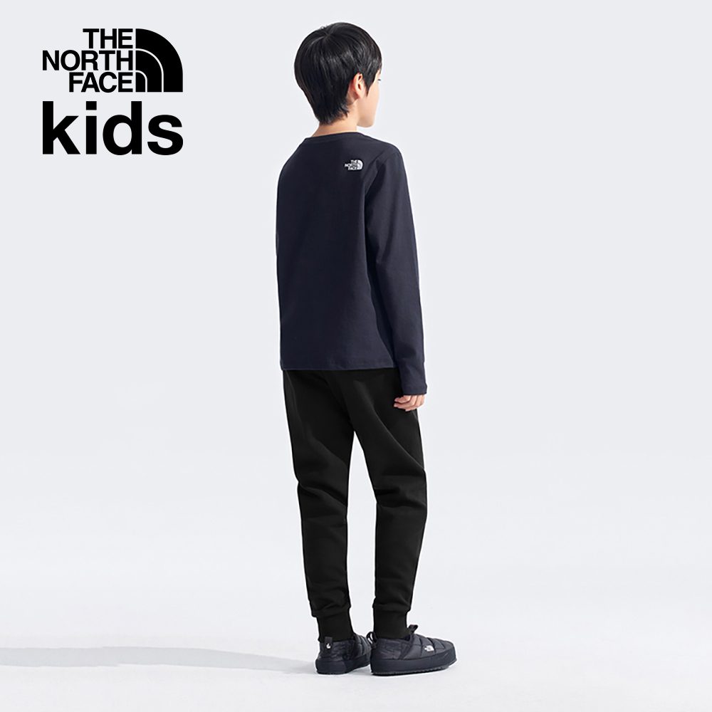 【新年款】The North Face北面兒童黑色保暖舒適多口袋運動休閒長褲｜8CG0JK3