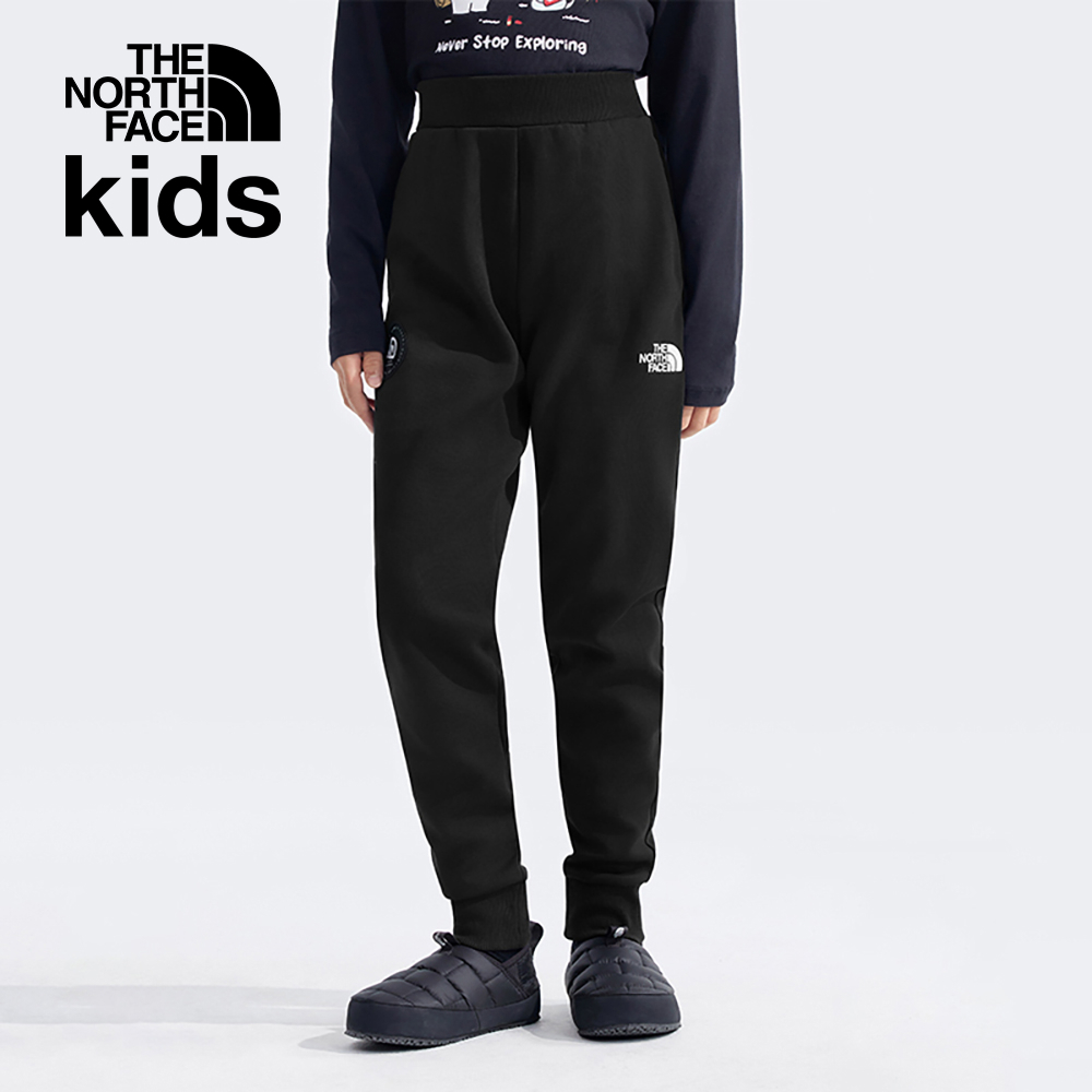 【新年款】The North Face北面兒童黑色保暖舒適多口袋運動休閒長褲｜8CG0JK3