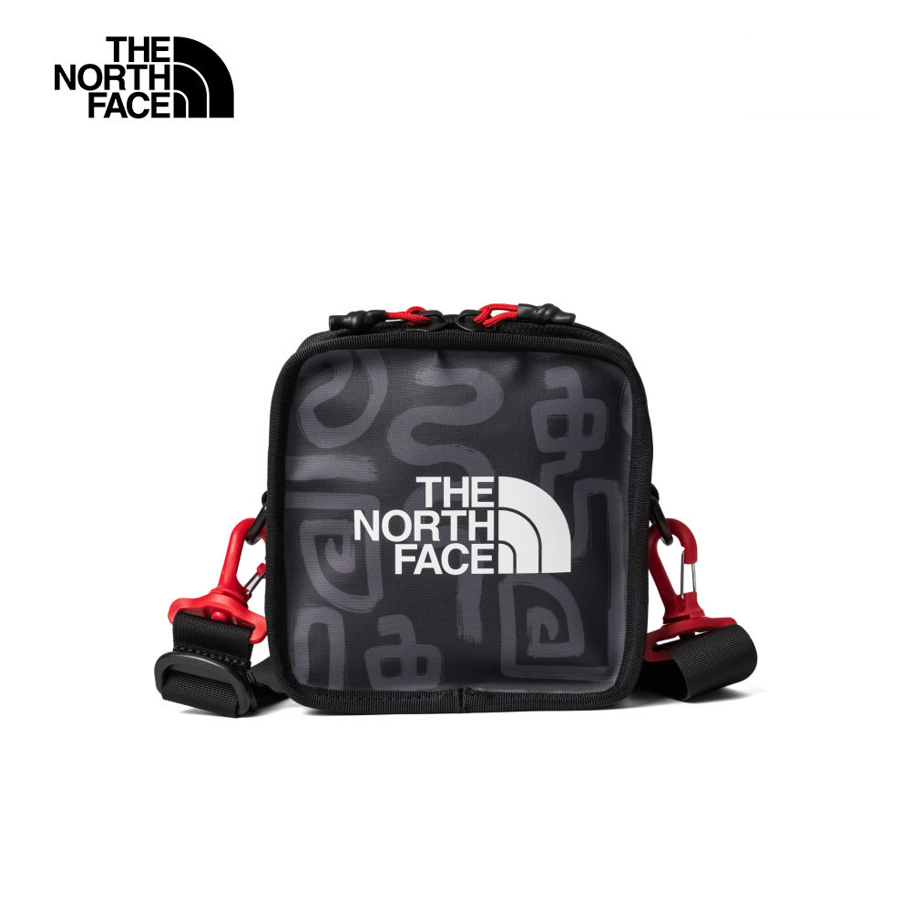 The North Face北面男女款黑色品牌LOGO休閒單肩包｜3VWS8R0