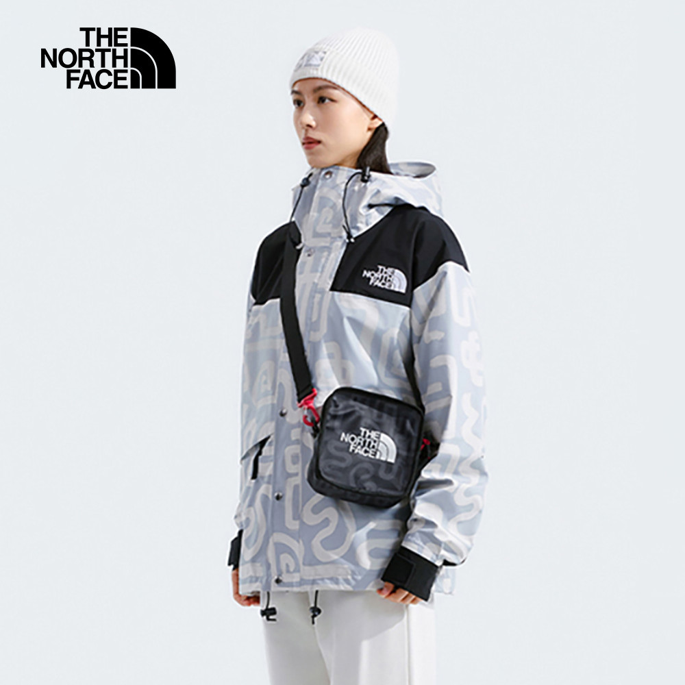 The North Face北面男女款黑色品牌LOGO休閒單肩包｜3VWS8R0