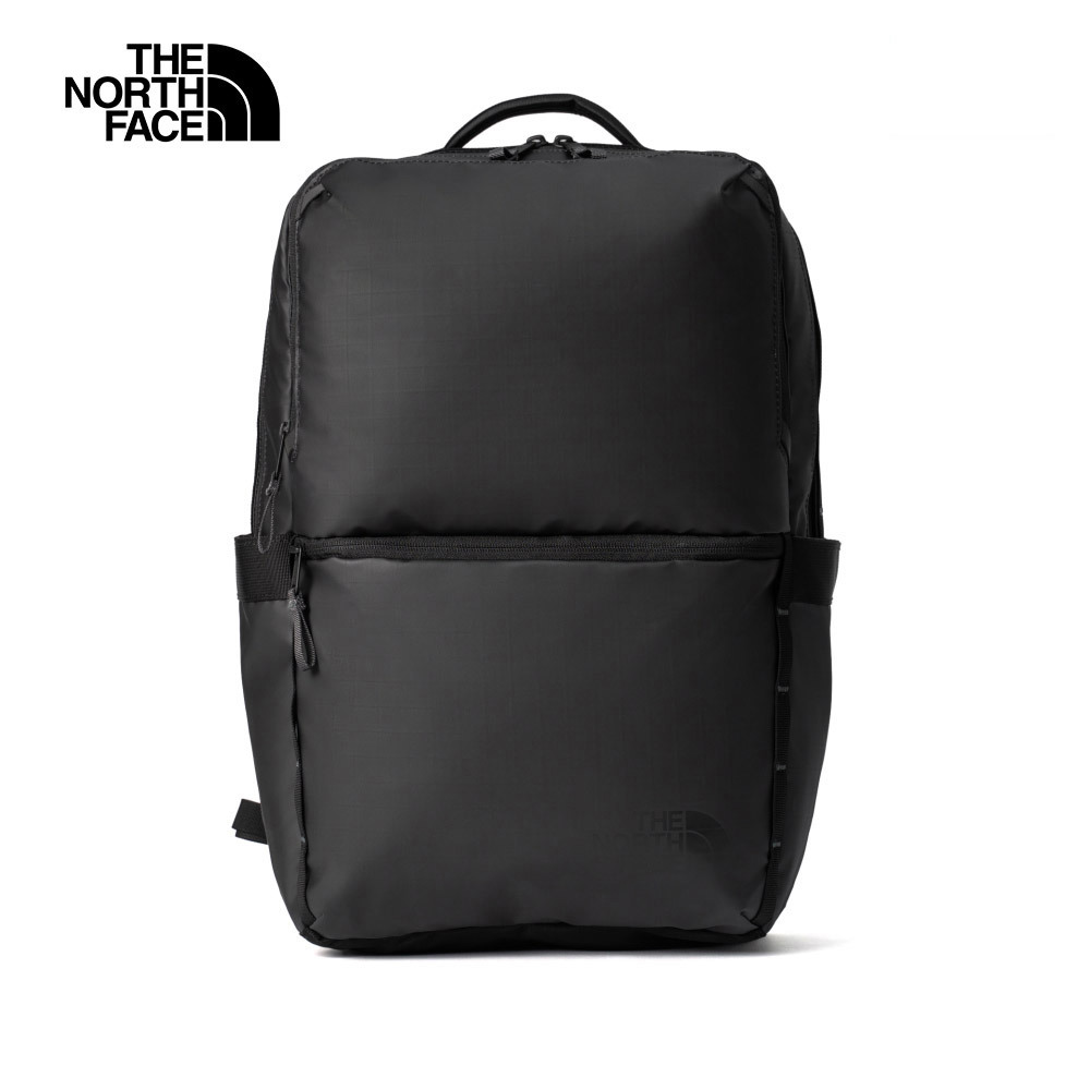 The North Face北面男女款黑色多隔層方形休閒後背包｜81DMKT0