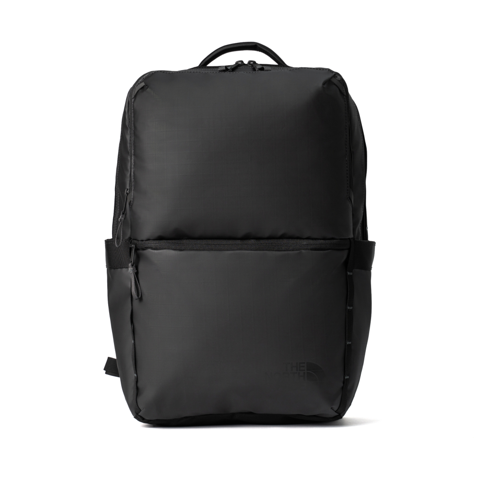 The North Face北面男女款黑色多隔層方形休閒後背包｜81DMKT0