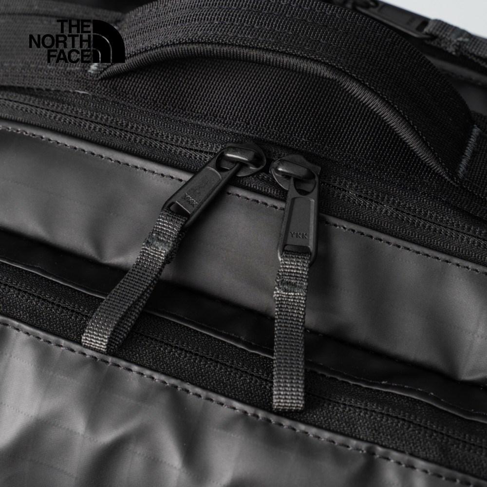 The North Face北面男女款黑色多隔層方形休閒後背包｜81DMKT0