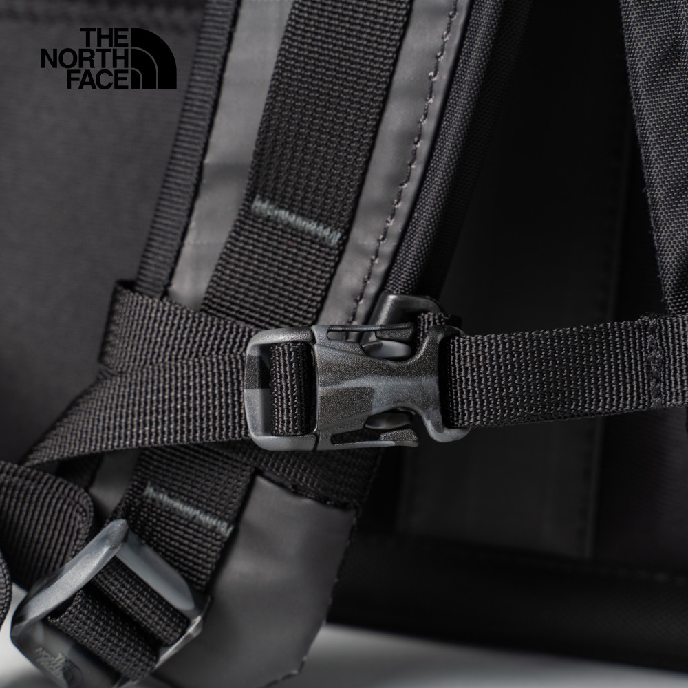 The North Face北面男女款黑色多隔層方形休閒後背包｜81DMKT0