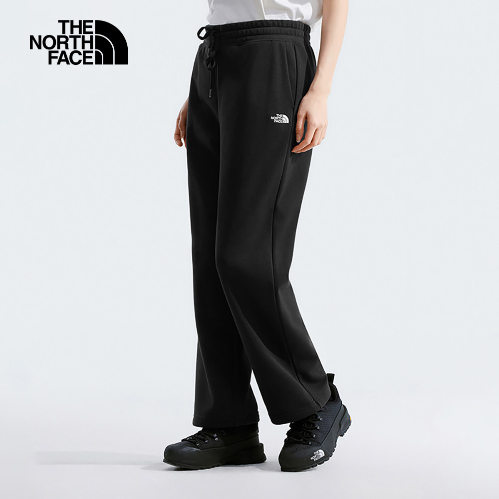 The North Face北面女款黑色彈力褲腰可調節褲腳運動休閒長褲｜8DC5JK3