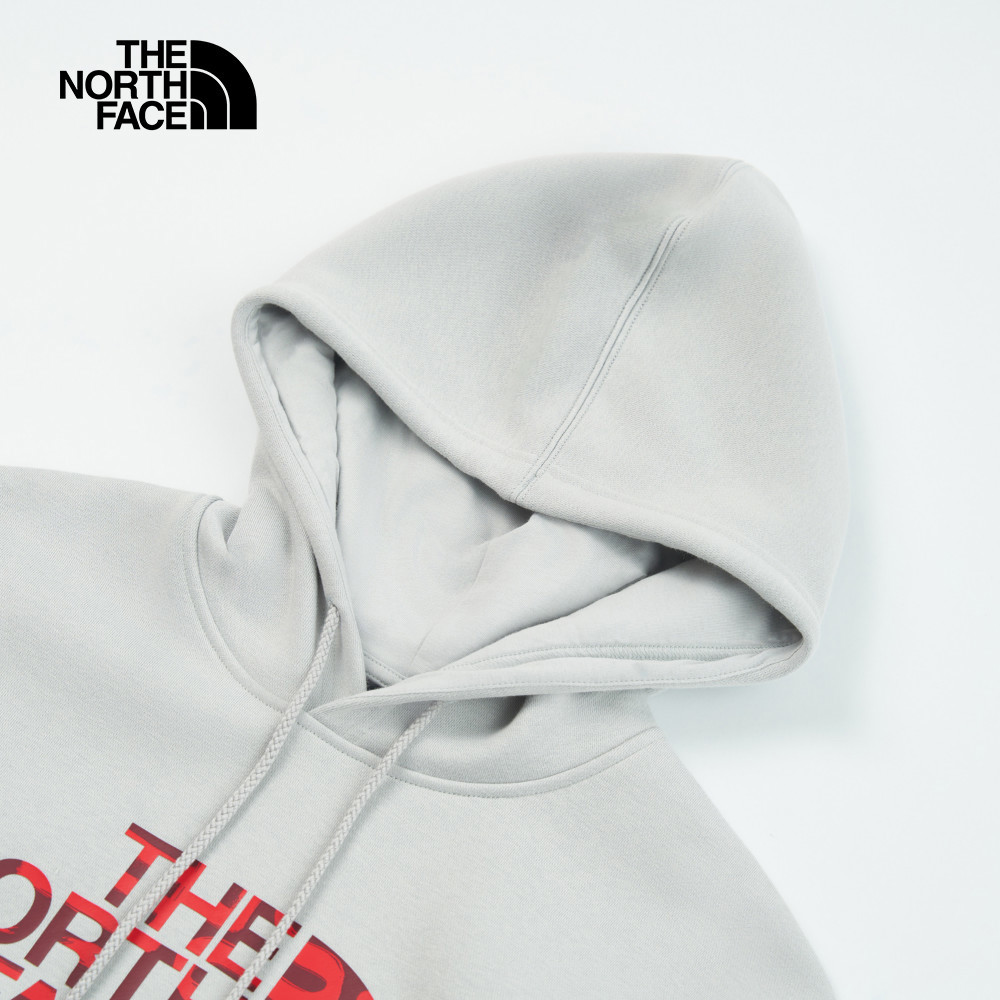 【新年款】The North Face北面男女款灰色趣味蛇年印花長袖帽T｜8CFVA0M