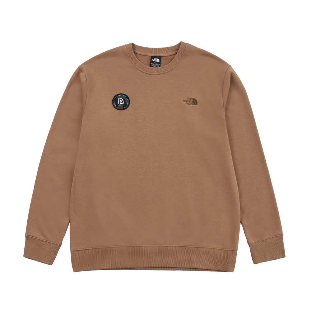 【新年款】The North Face北面男女款棕色舒適經典品牌印花長袖大學T｜8CFW6IH