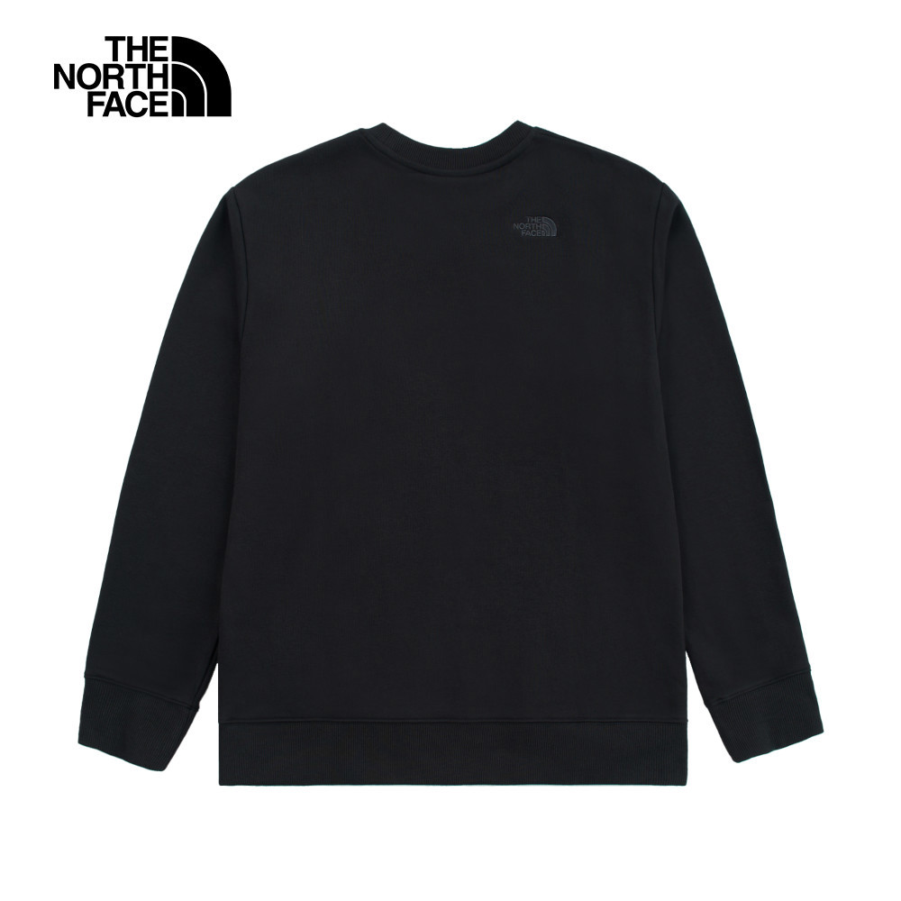 【新年款】The North Face北面男女款黑色舒適經典品牌印花長袖大學T｜8CFWJK3