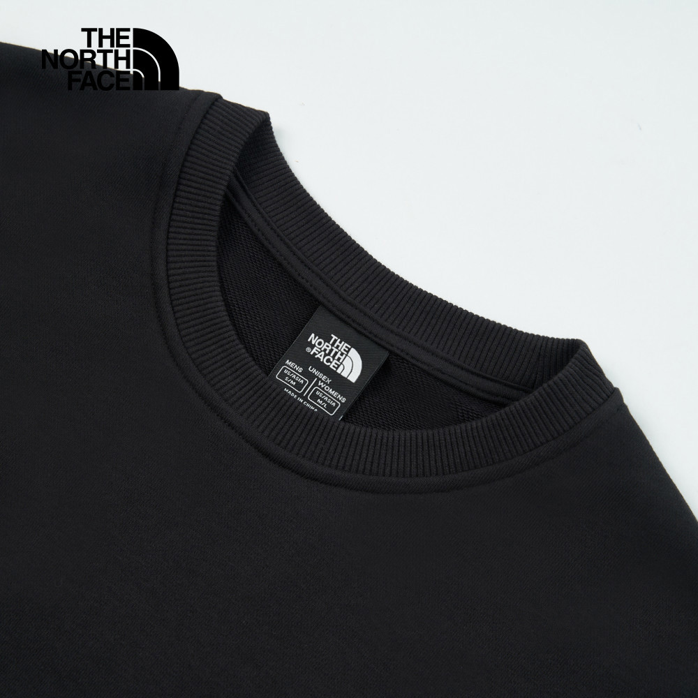 【新年款】The North Face北面男女款黑色舒適經典品牌印花長袖大學T｜8CFWJK3