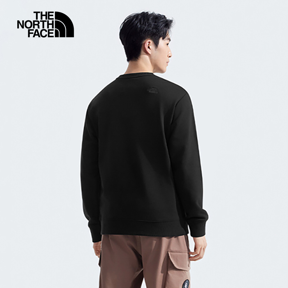 【新年款】The North Face北面男女款黑色舒適經典品牌印花長袖大學T｜8CFWJK3