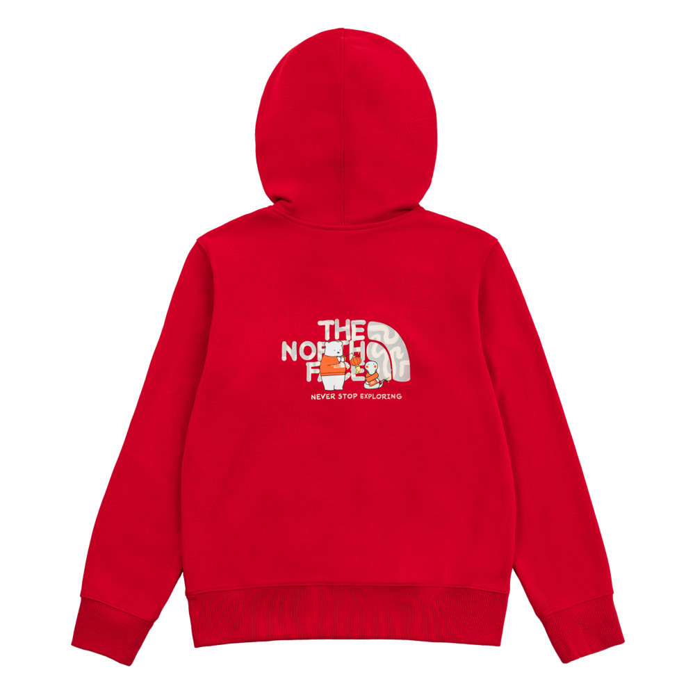【新年款】The North Face北面兒童紅色趣味蛇年印花連帽外套｜8CFZ682