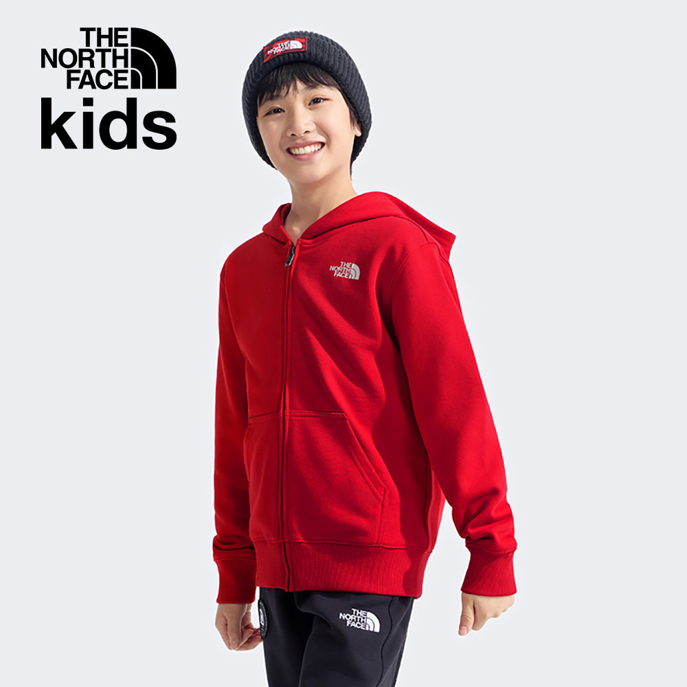 【新年款】The North Face北面兒童紅色趣味蛇年印花連帽外套｜8CFZ682