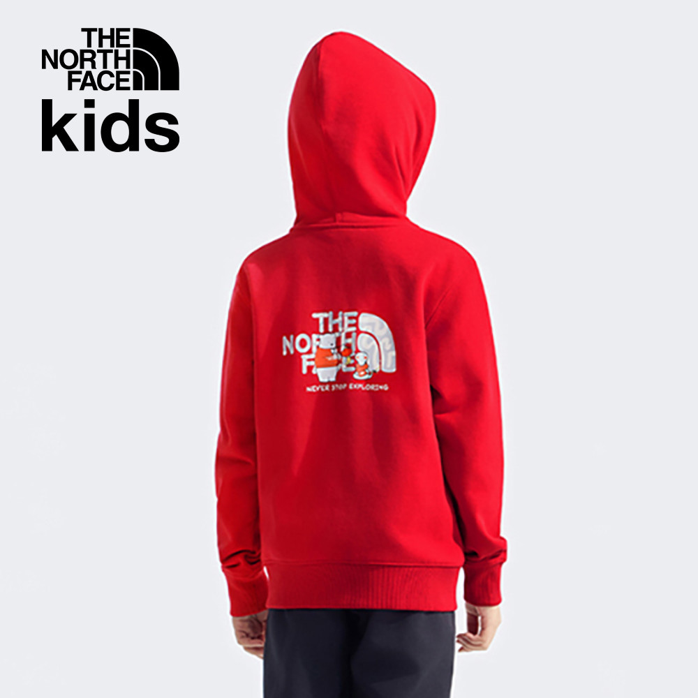 【新年款】The North Face北面兒童紅色趣味蛇年印花連帽外套｜8CFZ682