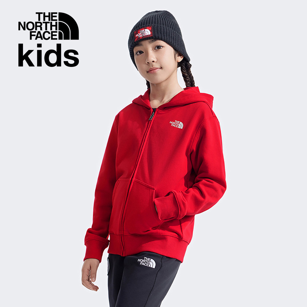 【新年款】The North Face北面兒童紅色趣味蛇年印花連帽外套｜8CFZ682