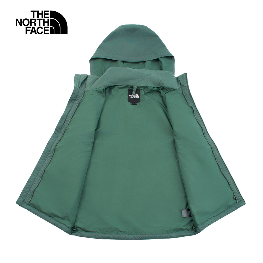 【10/24 00點週末限定】The North Face北面男款綠色DryVent防水透氣可調節收納連帽衝鋒衣｜88FRLFW