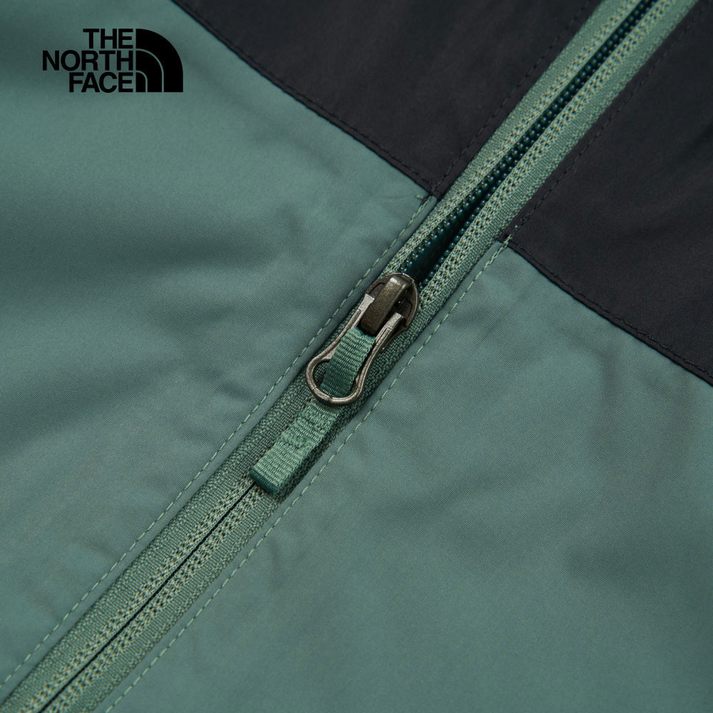 【10/24 00點週末限定】The North Face北面男款綠色DryVent防水透氣可調節收納連帽衝鋒衣｜88FRLFW