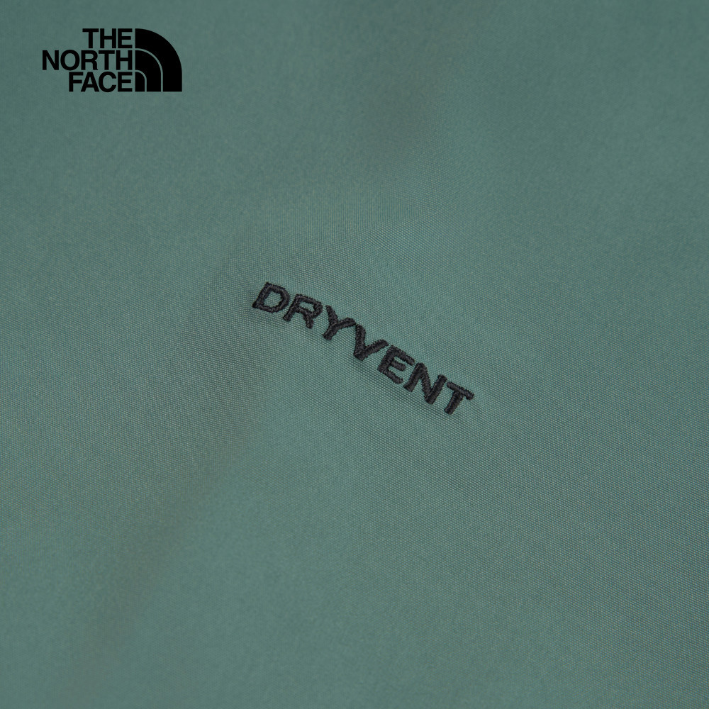 【10/24 00點週末限定】The North Face北面男款綠色DryVent防水透氣可調節收納連帽衝鋒衣｜88FRLFW