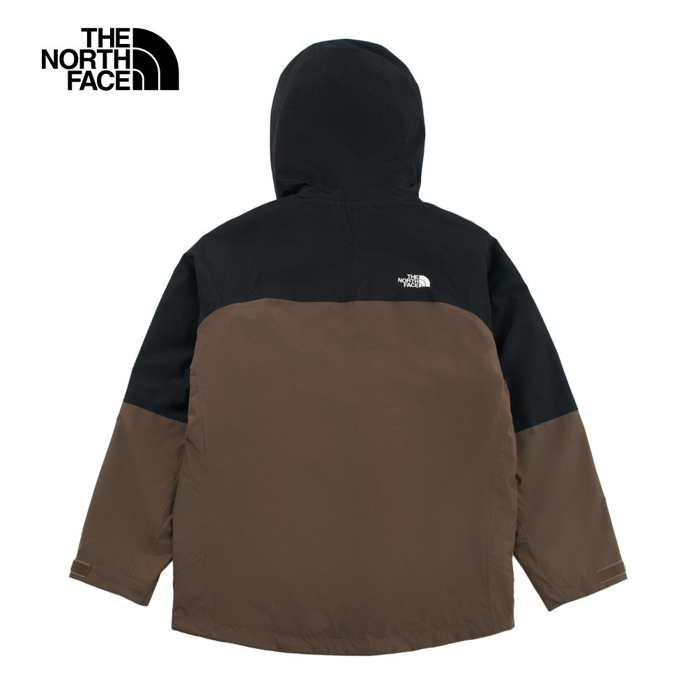 The North Face北面男款棕色DryVent防水透氣抓絨內裡連帽三合一外套｜89ZP5EX