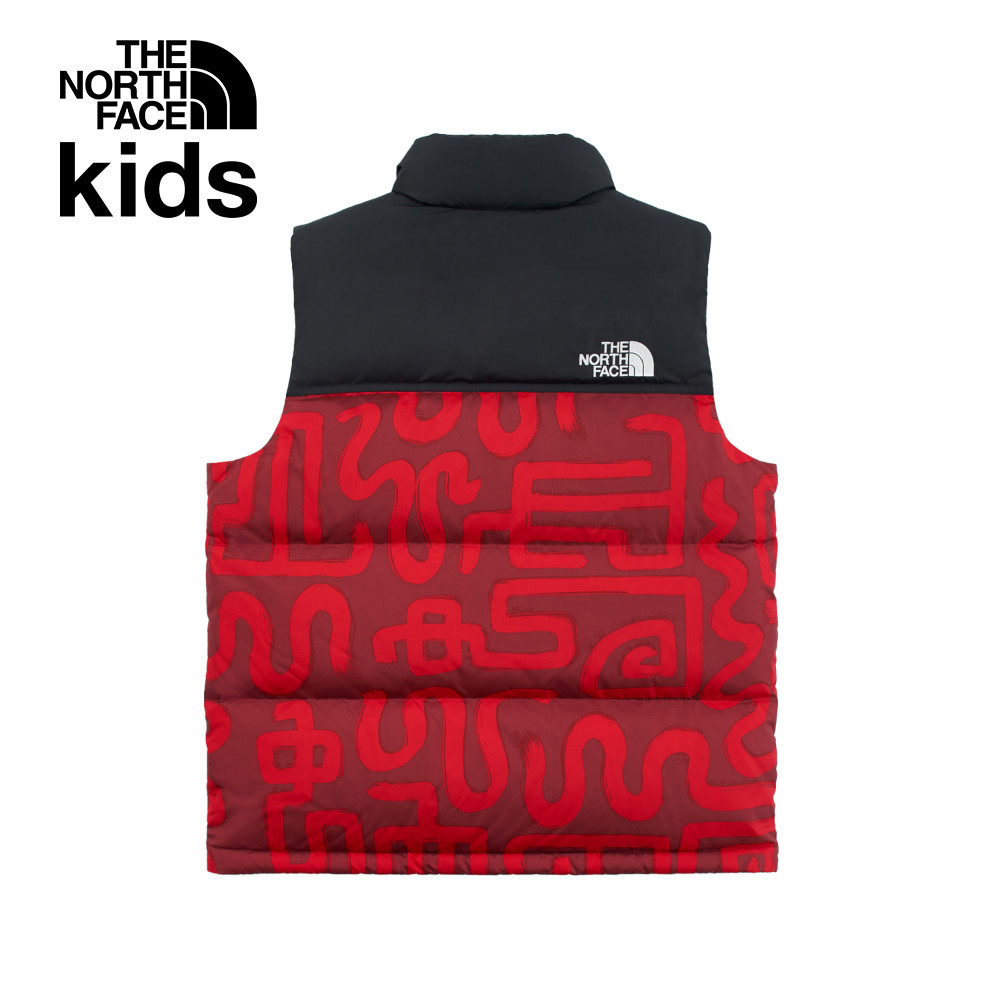 【經典1996】兒童紅色DWR防潑水保暖可打包羽絨背心｜8A4B5UQ