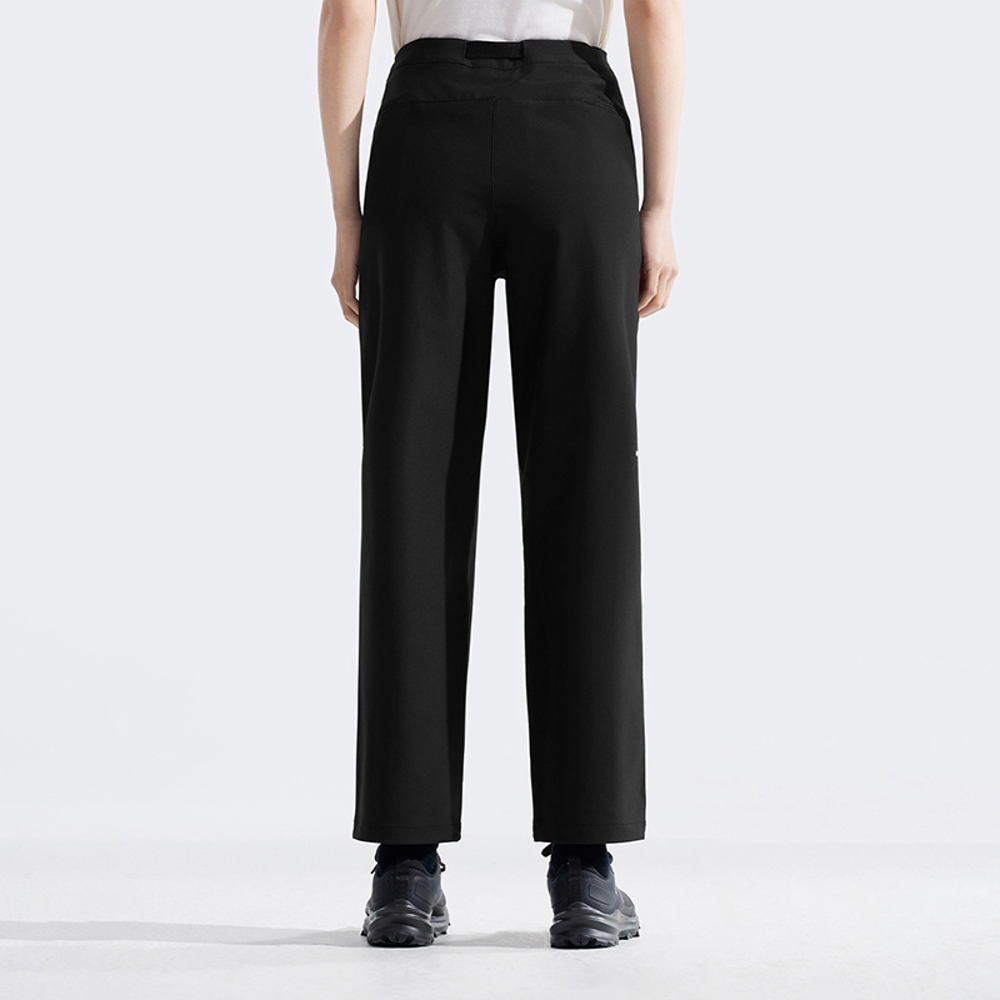 The North Face北面女款黑色DWR防潑水戶外徒步長褲｜8BWGJK3