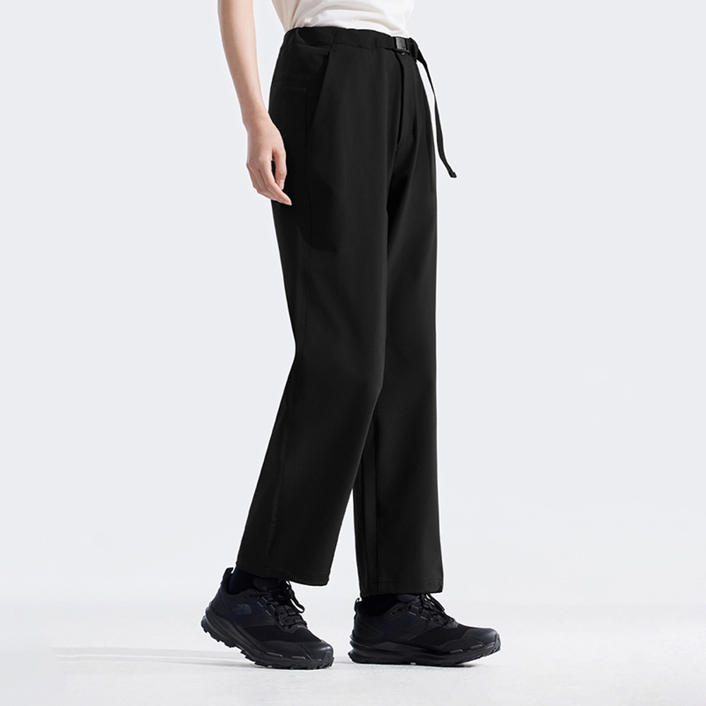 The North Face北面女款黑色DWR防潑水戶外徒步長褲｜8BWGJK3