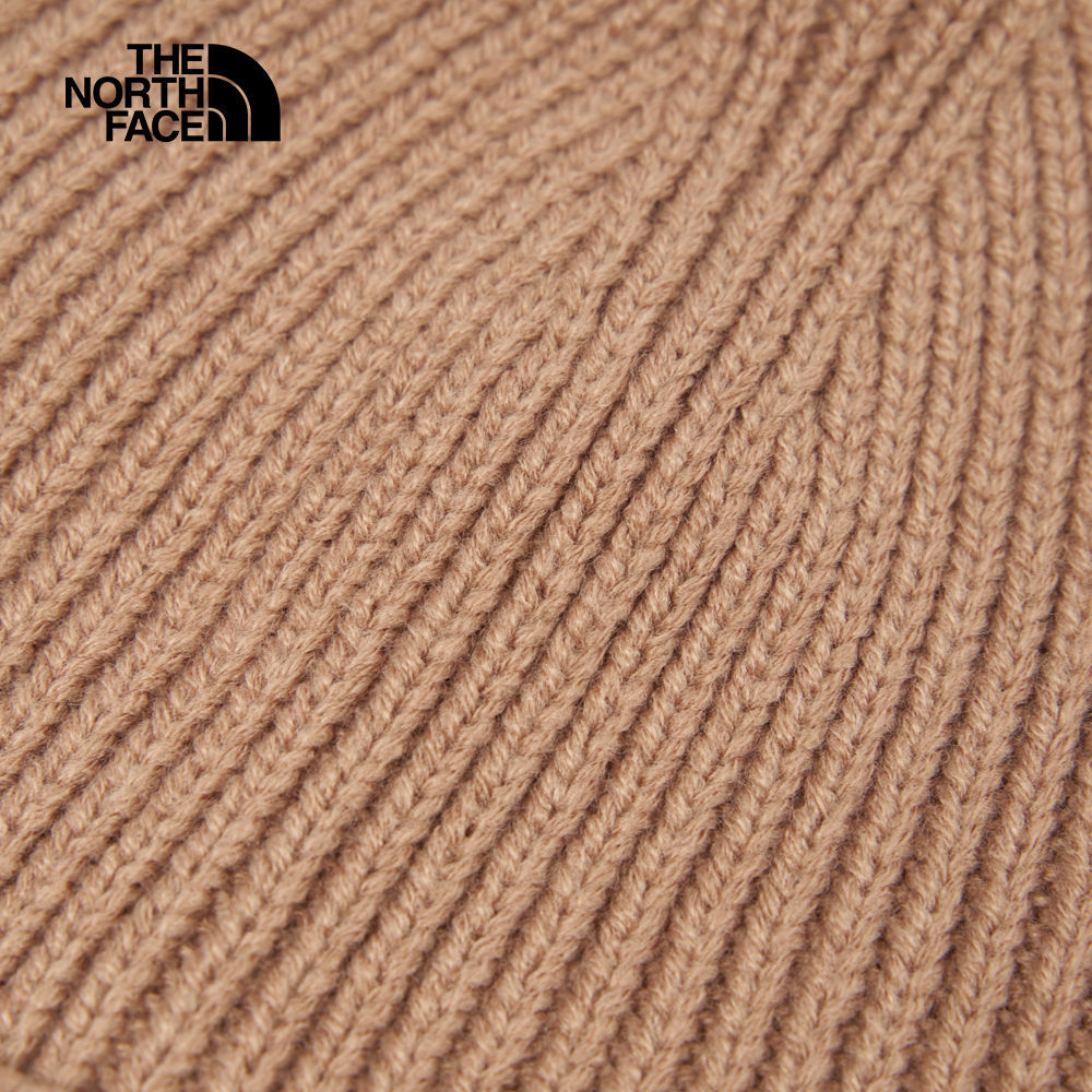 【10/26 12點限時搶購】The North Face北面男女款棕色LOGO布標毛帽｜3FJX6IH