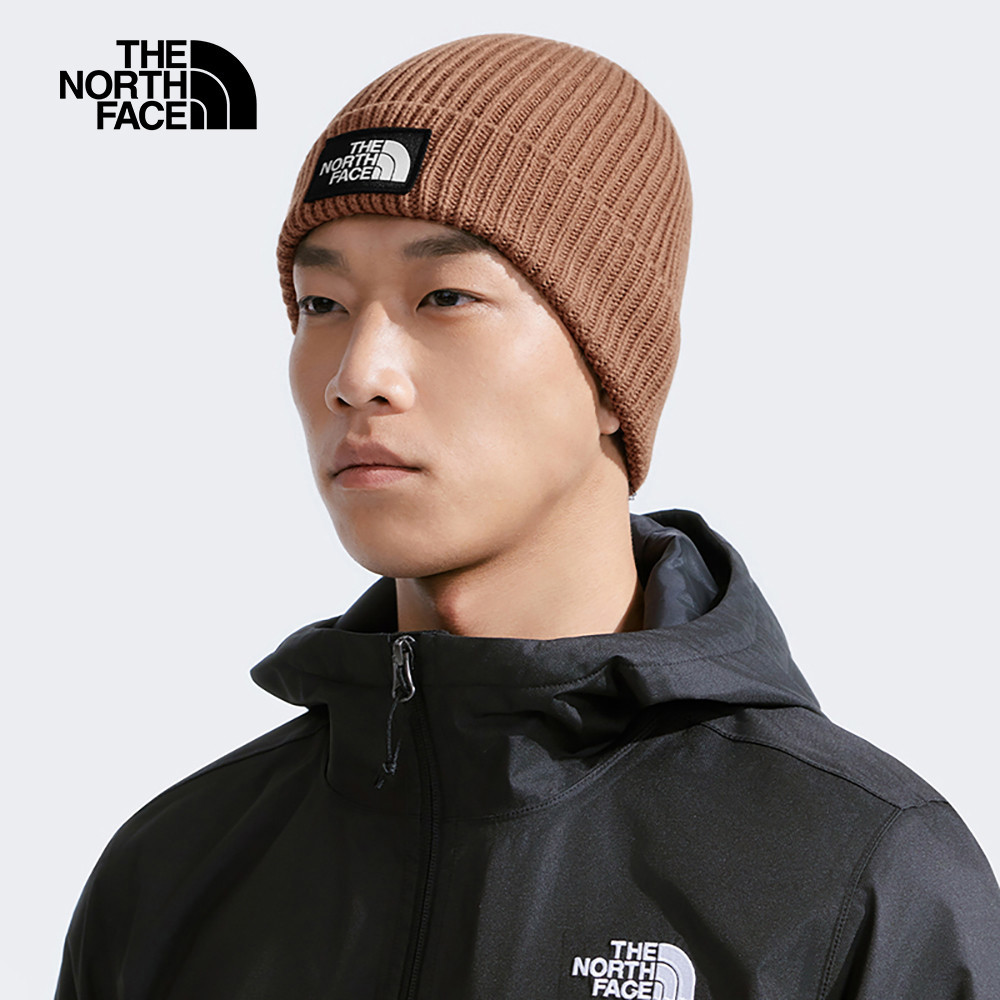 【10/26 12點限時搶購】The North Face北面男女款棕色LOGO布標毛帽｜3FJX6IH